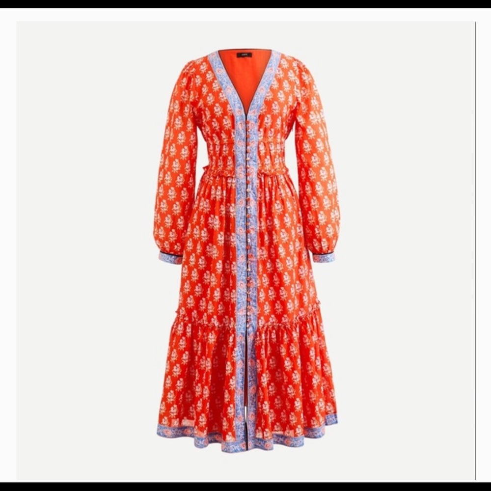 NWT JCrew Paisley block print dress with pockets